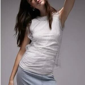 Topshop White Tank Top